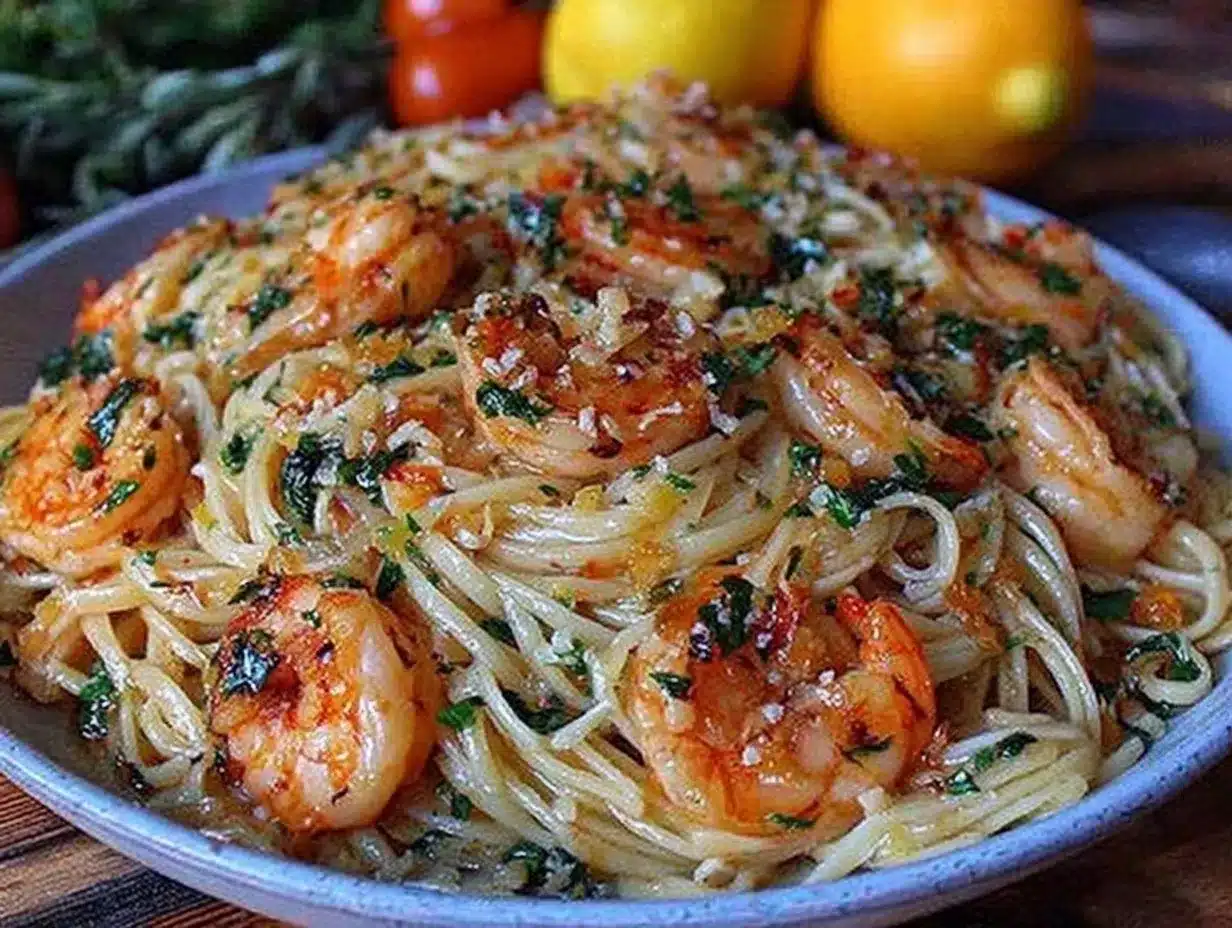 lemon shrimp pasta preparation steps