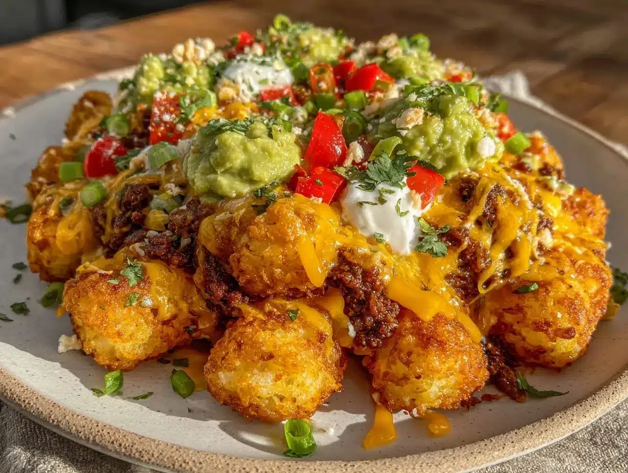 loaded taco tater tots preparation steps