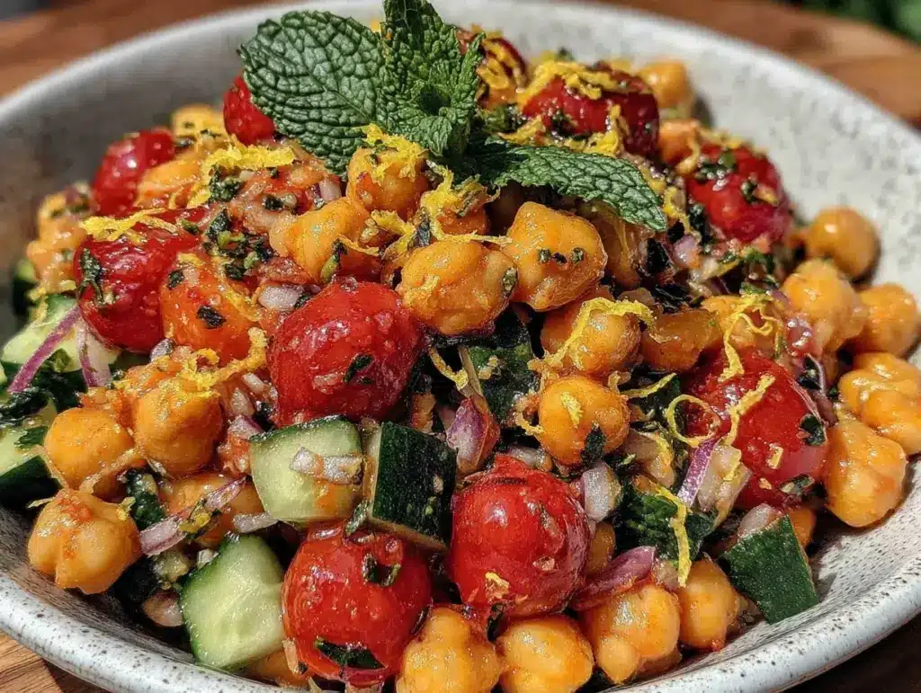 Mediterranean chickpea salad - featured image