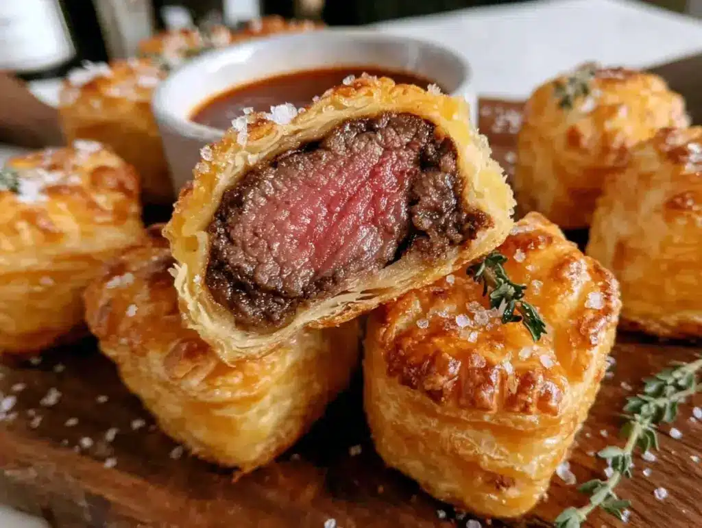 mini beef wellington bites - featured image