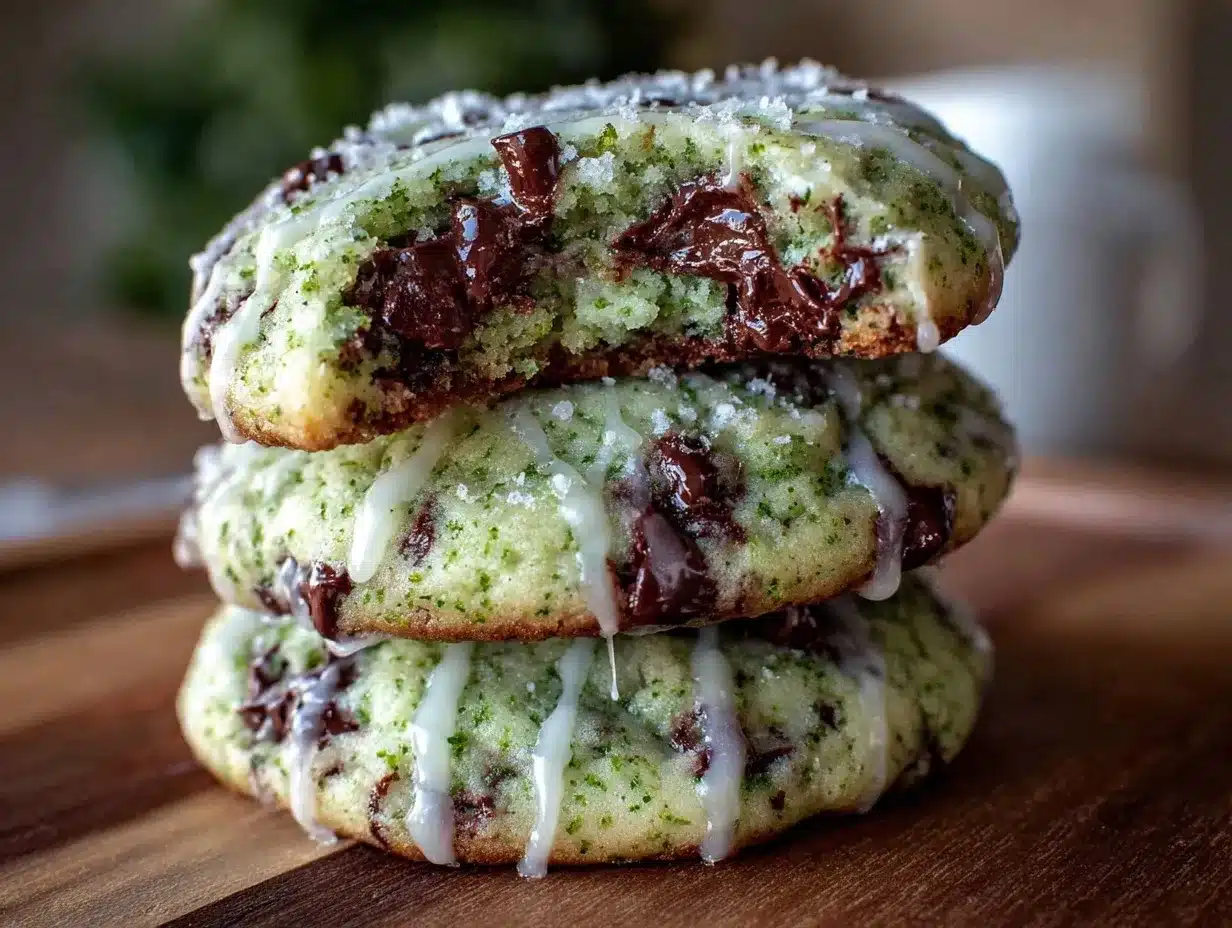 mint chocolate chip shamrock cookies preparation steps