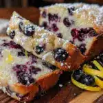 moist blueberry lemon bread - featured image