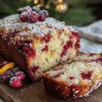 moist orange cranberry quick bread - featured image