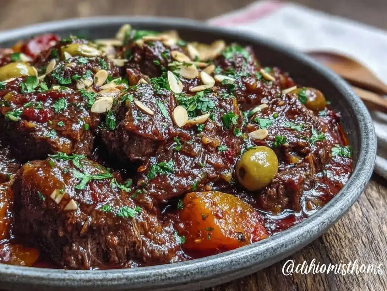Moroccan lamb tagine preparation steps