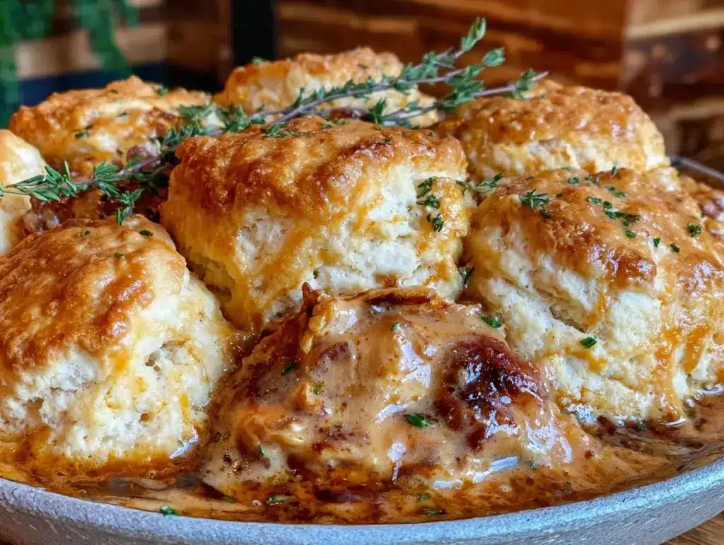 one-pot chicken and biscuits - featured image