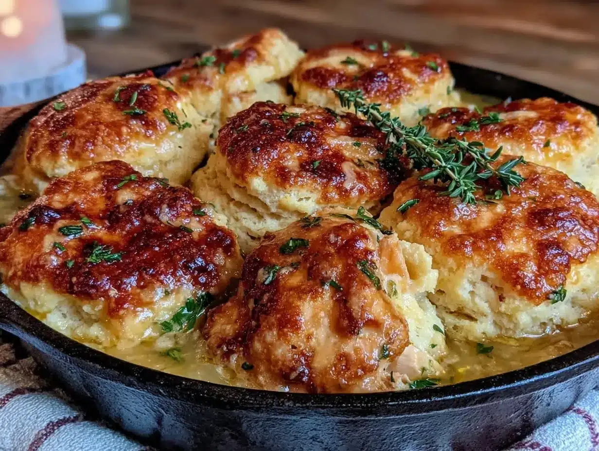 one-pot chicken and biscuits preparation steps