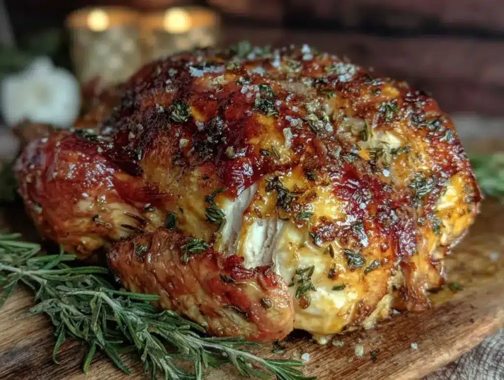 perfect roast turkey with herb butter - featured image