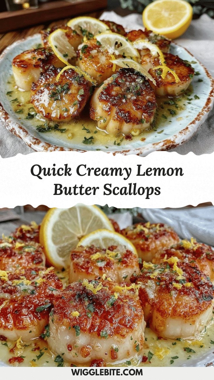 quick creamy lemon butter scallops recipe recipe