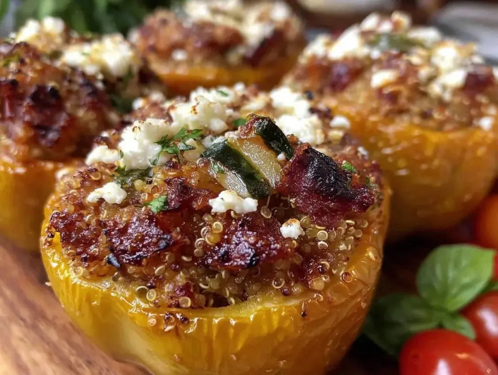 quinoa stuffed bell peppers - featured image