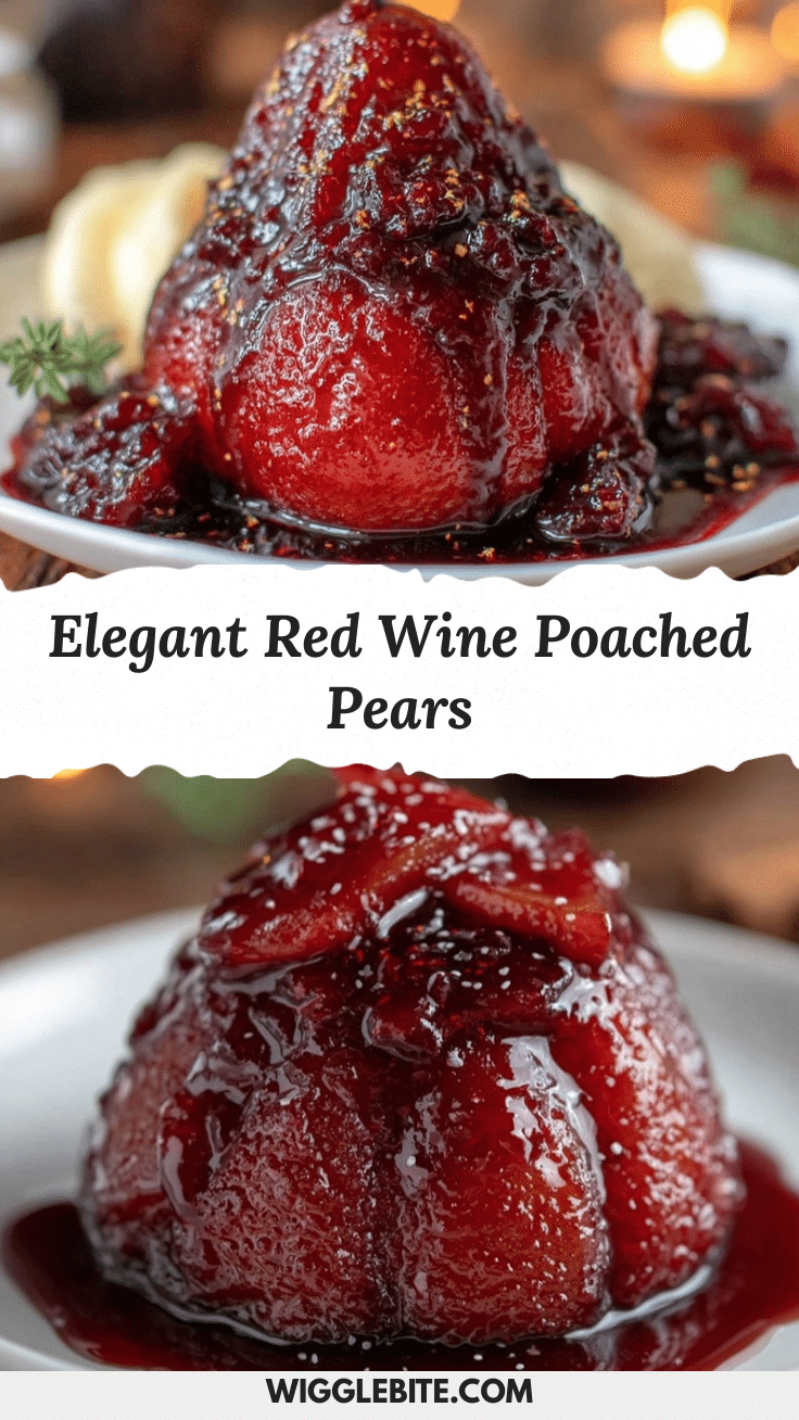 red wine poached pears recipe