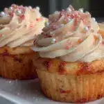 rose champagne cupcakes - featured image