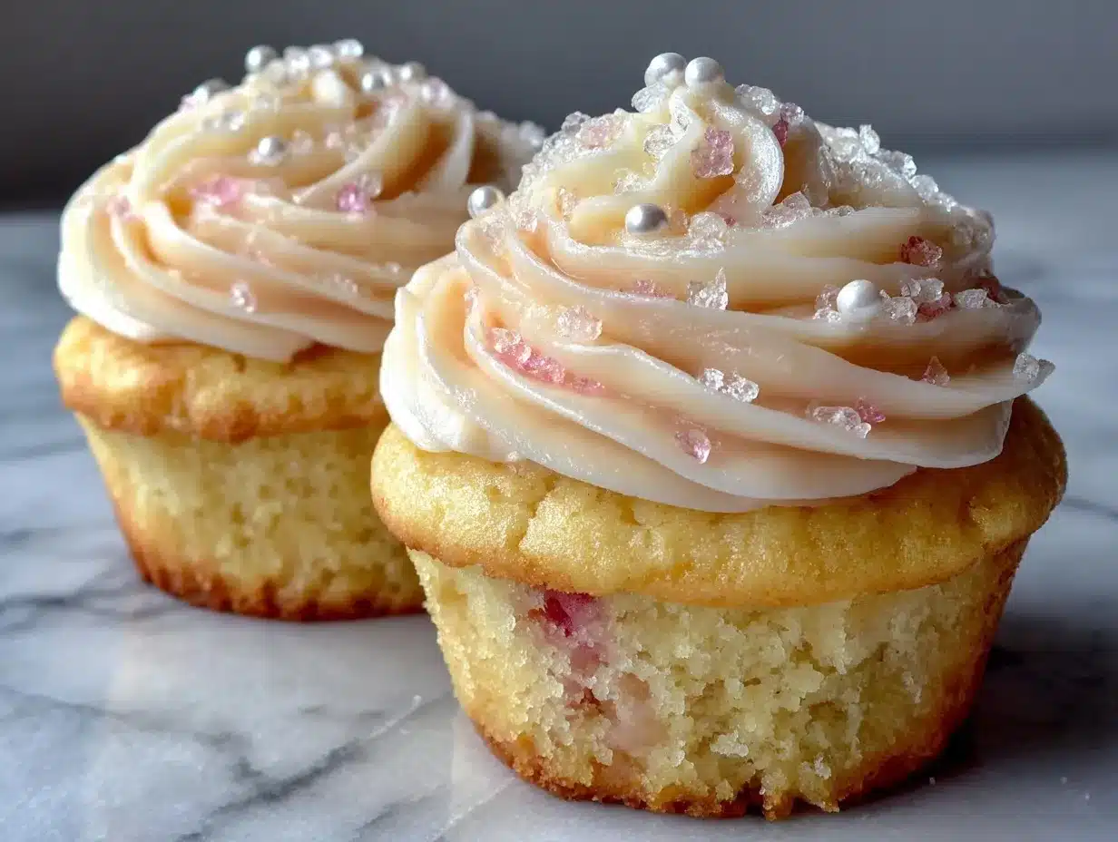 rose champagne cupcakes preparation steps