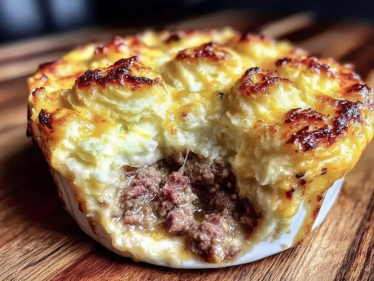 shepherds pie with ground beef and cheddar preparation steps