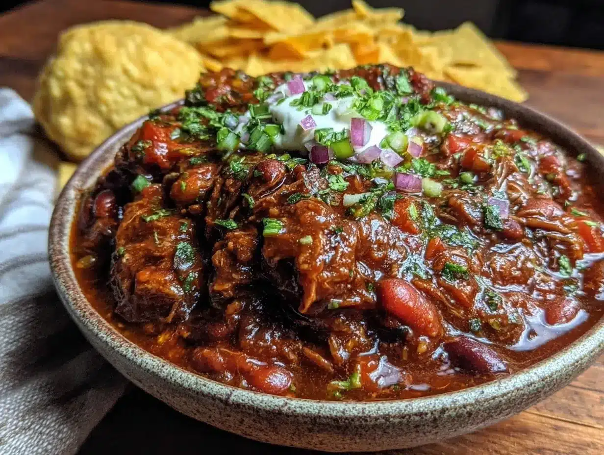 slow cooker beef chili with beans preparation steps
