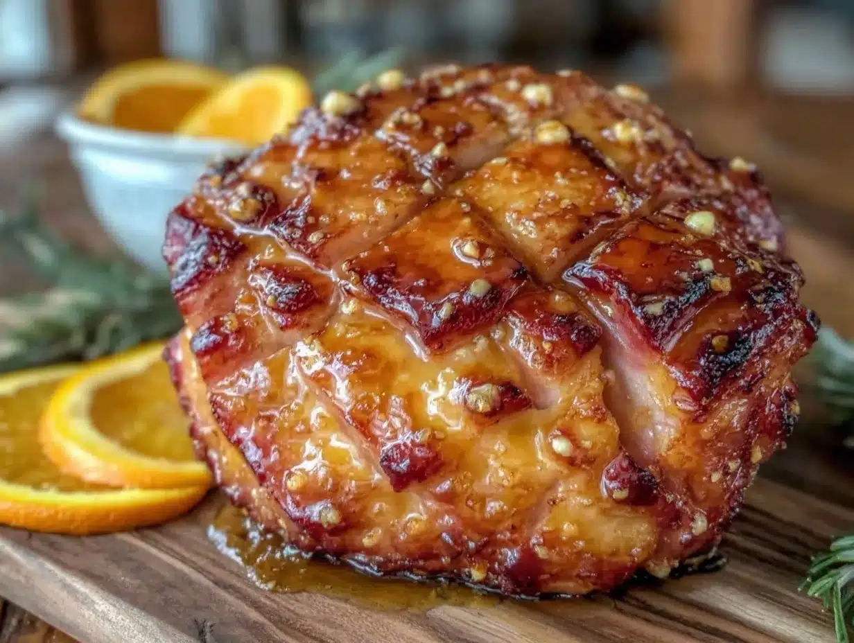 slow cooker maple glazed ham preparation steps