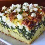 spinach and feta breakfast strata - featured image
