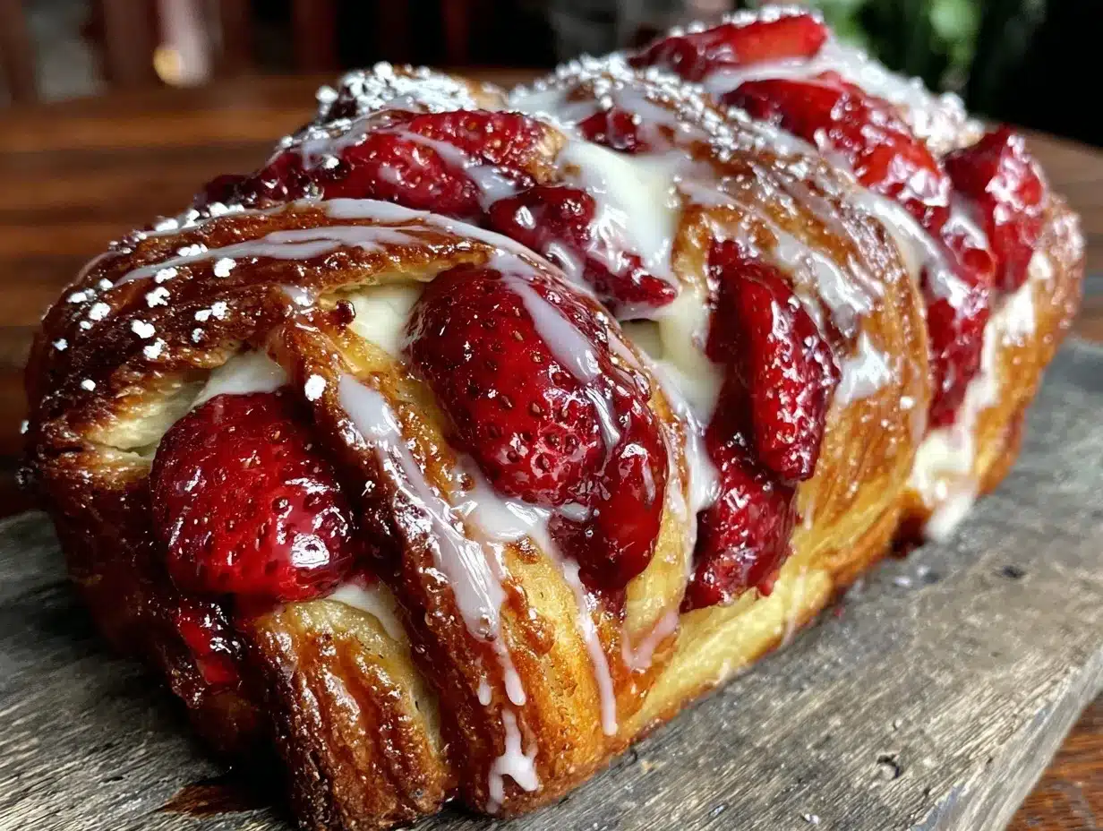 strawberry cream cheese danish braid preparation steps