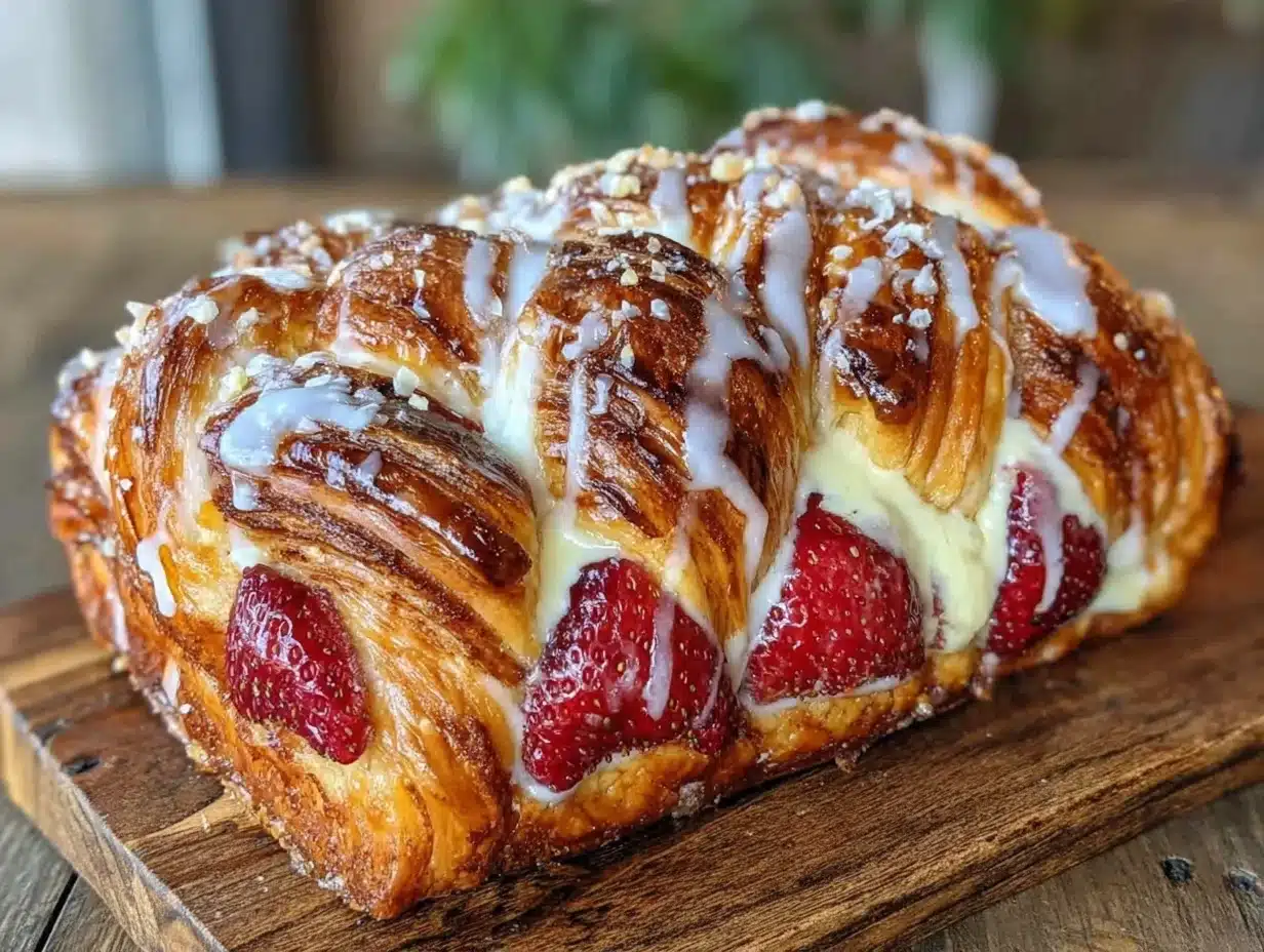 strawberry cream cheese danish braid - featured image