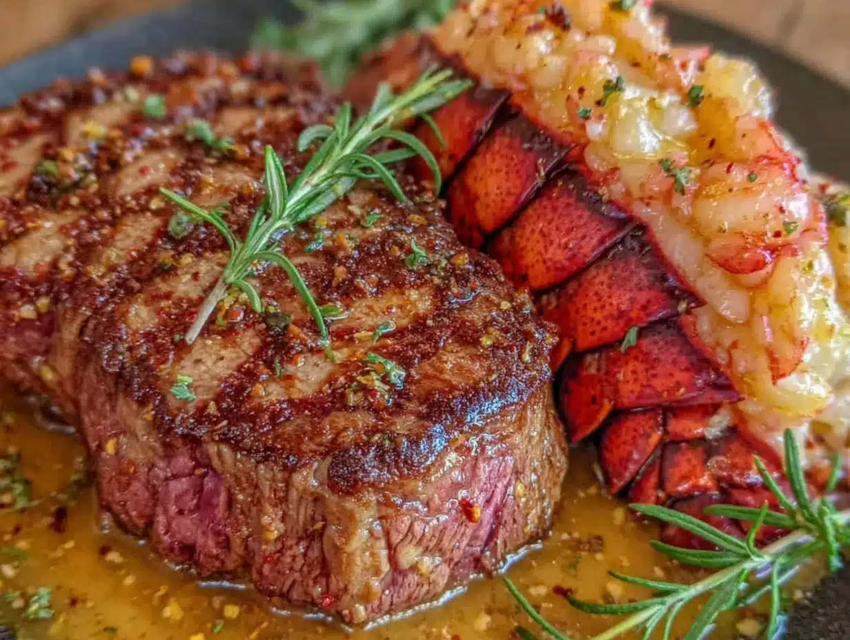 surf and turf steak and lobster feast preparation steps