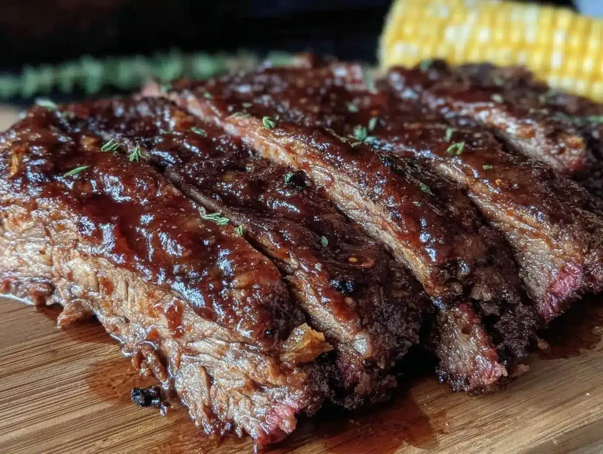 tender smoked brisket with bourbon bbq sauce preparation steps