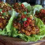 thai basil chicken lettuce wraps - featured image