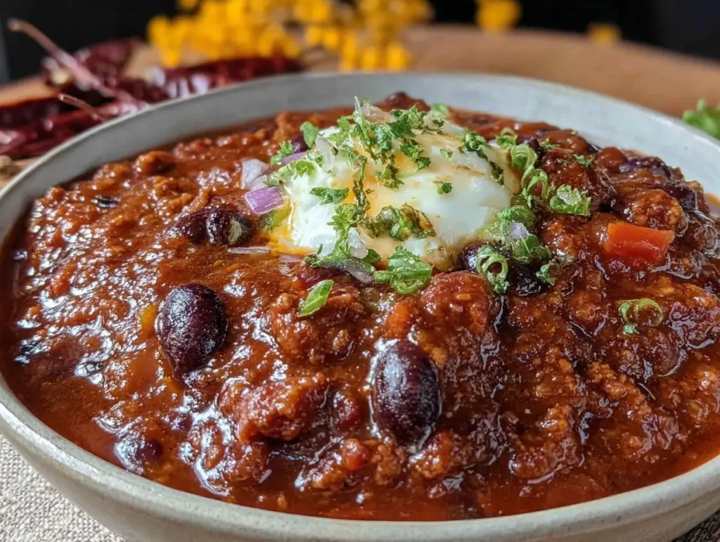 turkey chili with black beans - featured image