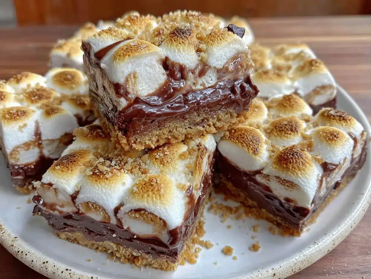 Ultimate Gooey S’mores Brownies preparation steps