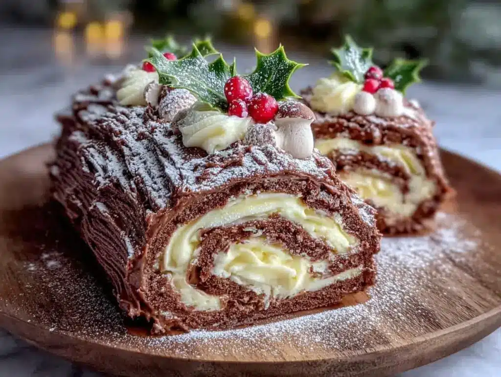 yule log cake recipe - featured image