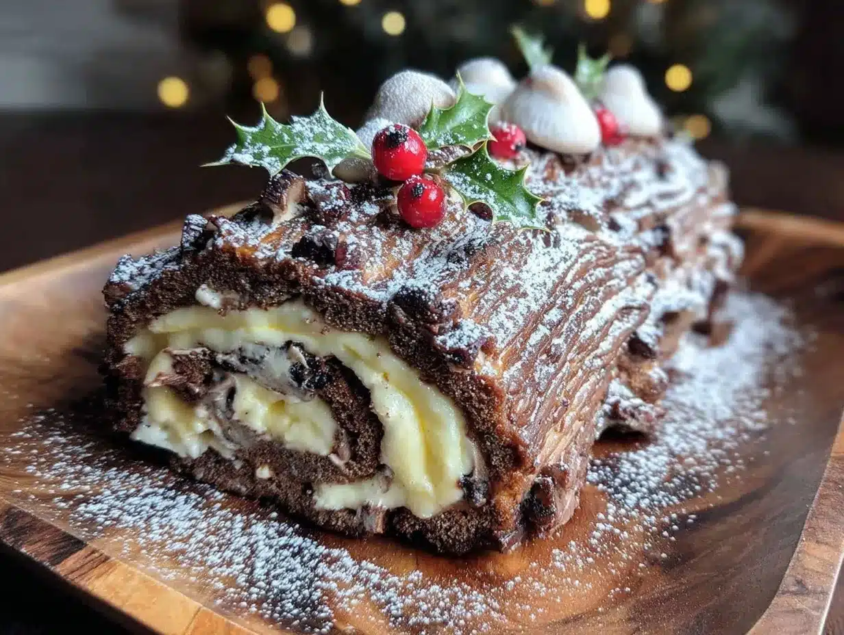 yule log cake recipe preparation steps