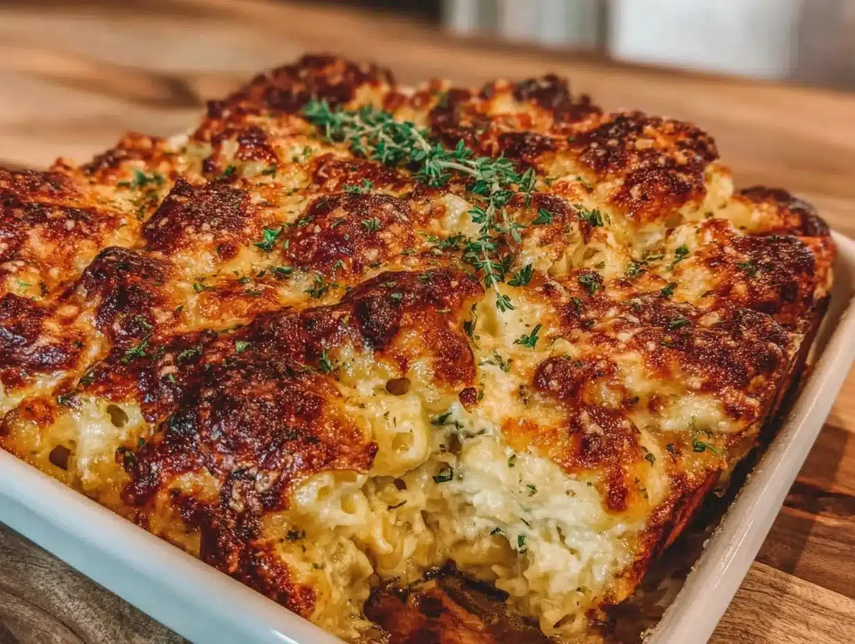 baked mac and cheese four cheeses - featured image
