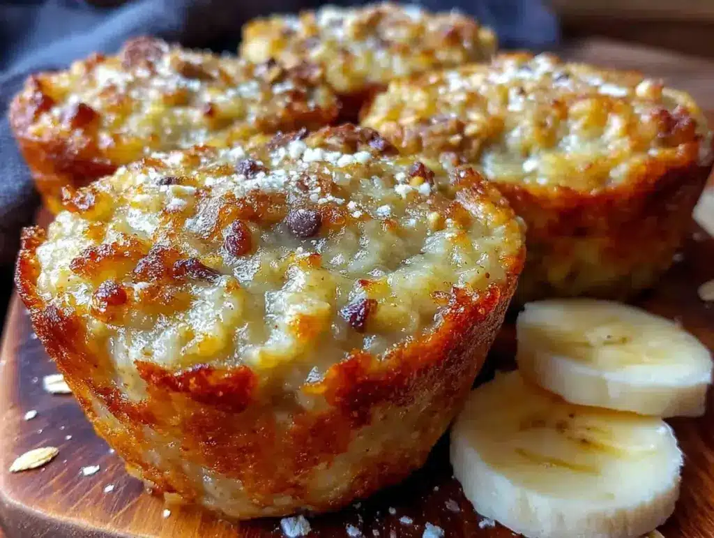 banana bread baked oatmeal cups - featured image