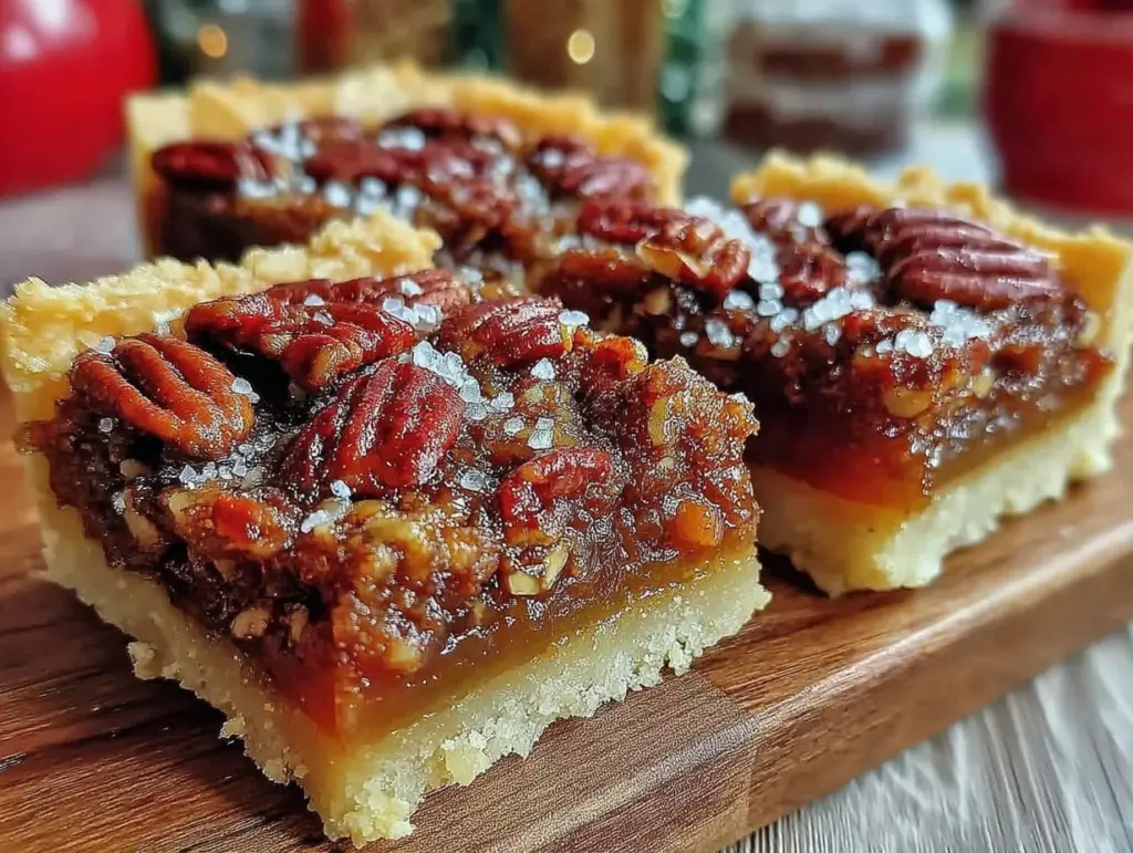 bourbon pecan pie bars - featured image