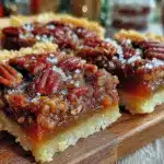 bourbon pecan pie bars - featured image