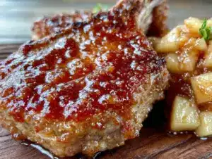 brown sugar glazed pork chops - featured image