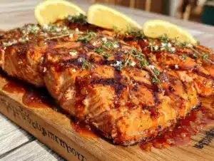 cedar plank grilled salmon - featured image