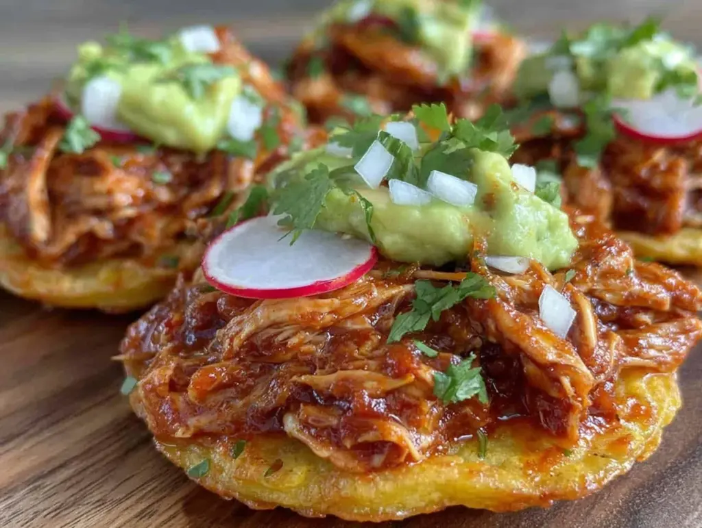chicken tinga tostadas - featured image