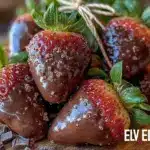 chocolate-dipped strawberry rose bouquet - featured image