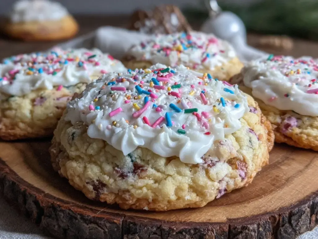 confetti sprinkle sugar cookies - featured image