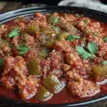 cozy stuffed pepper soup crockpot - featured image