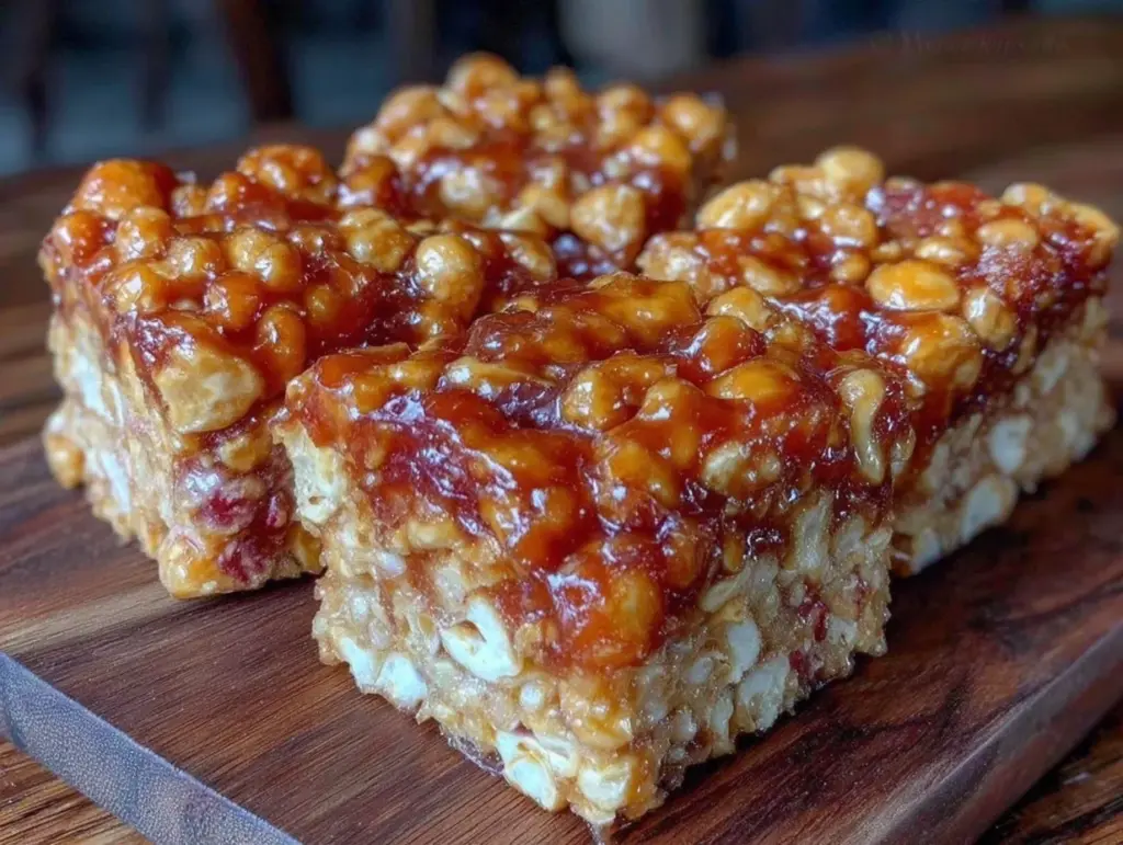cracker jack caramel popcorn bars - featured image