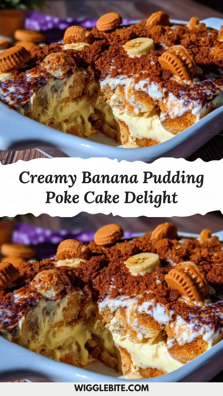 creamy banana pudding poke cake recipe