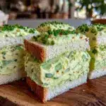 creamy benedictine spread tea sandwiches - featured image