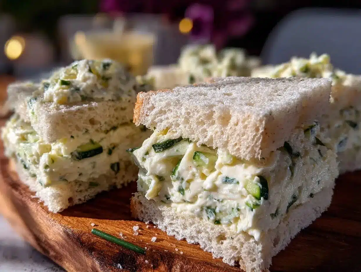 creamy benedictine spread tea sandwiches preparation steps