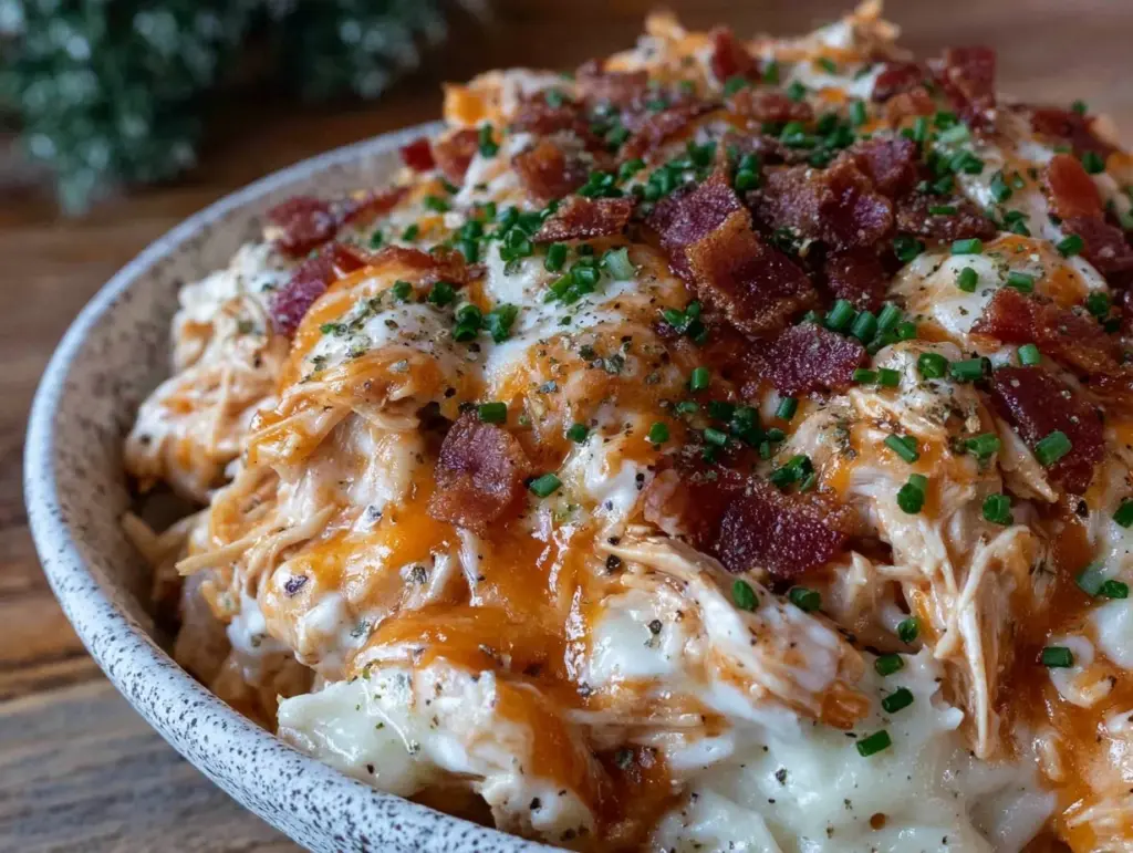 creamy crockpot crack chicken - featured image