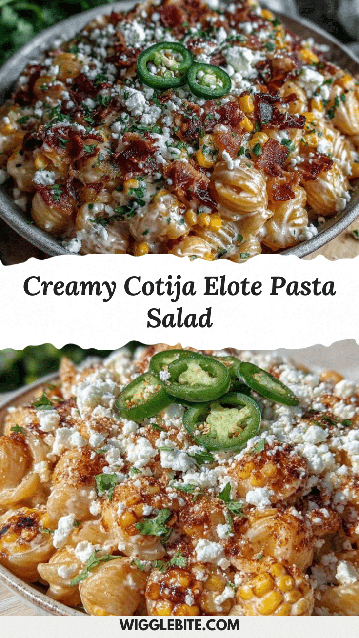 creamy elote pasta salad with cotija recipe