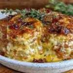 creamy french onion scalloped potatoes - featured image