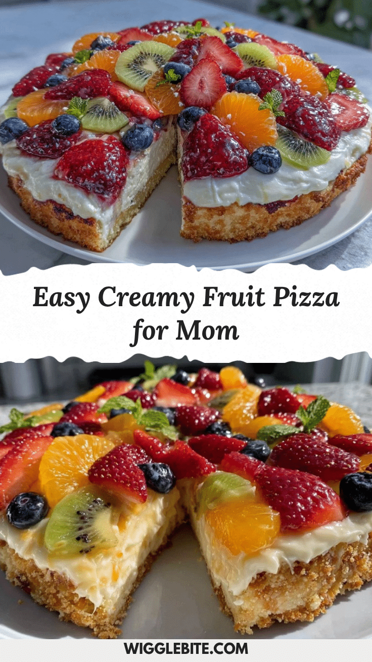 creamy fruit pizza on sugar cookie crust recipe