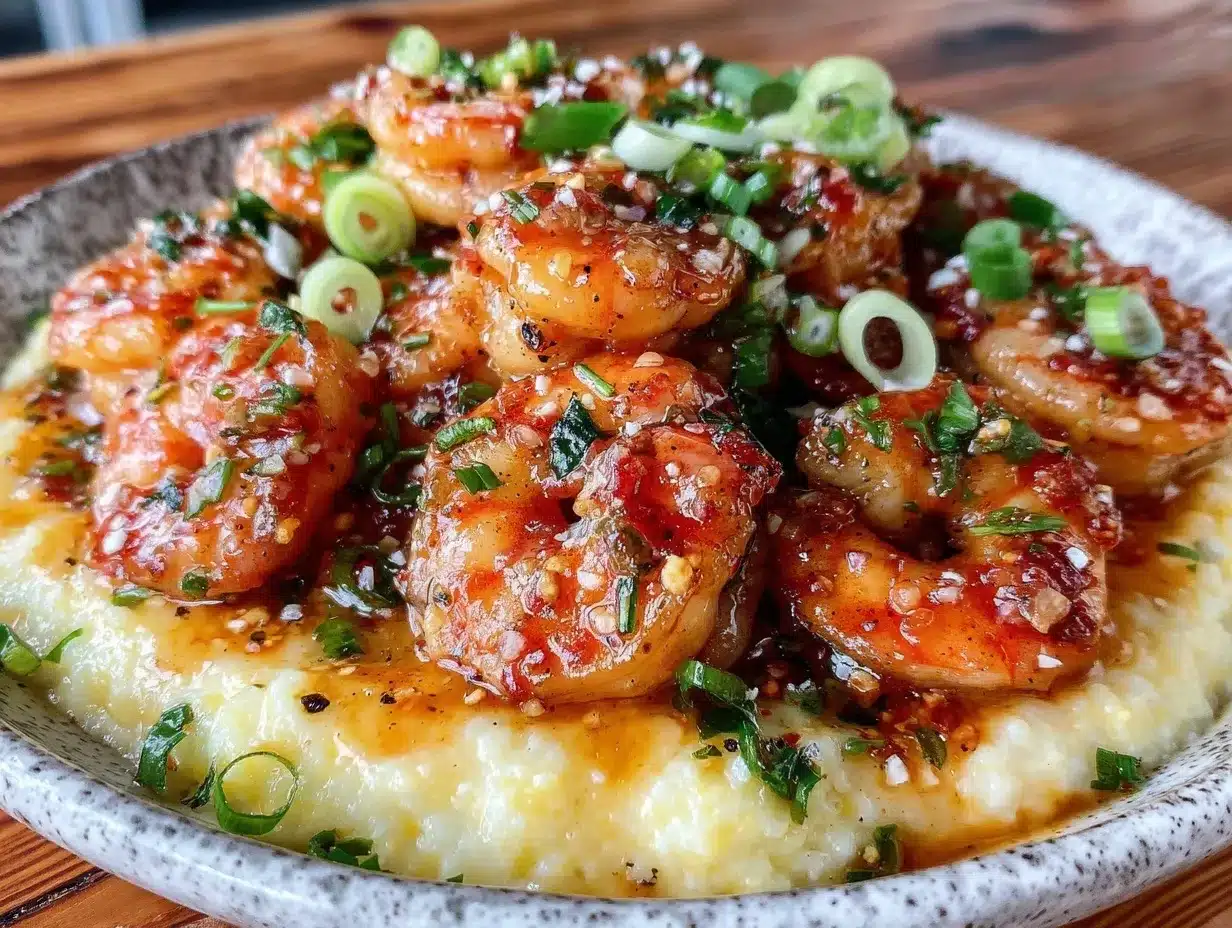creamy garlic butter shrimp and grits preparation steps