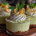 Creamy Mint Julep Cheesecake Mousse Cups - featured image