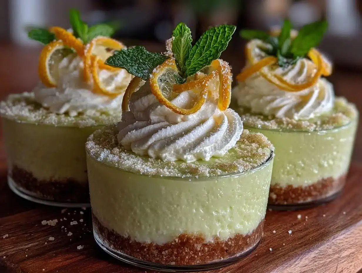 Creamy Mint Julep Cheesecake Mousse Cups - featured image